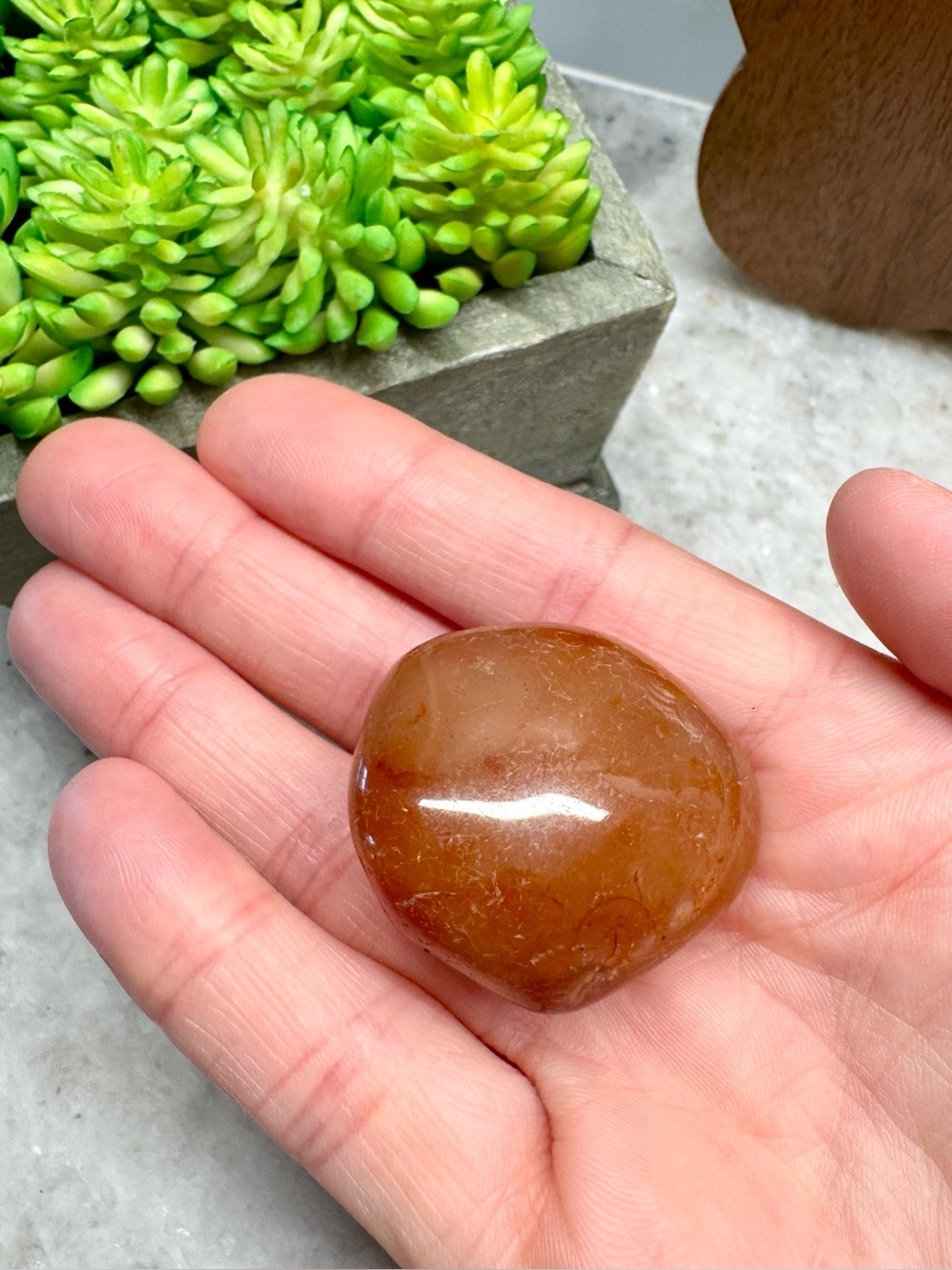 New Natural Brazilian Orange Carnelian Agate Crystal Pocket Stone